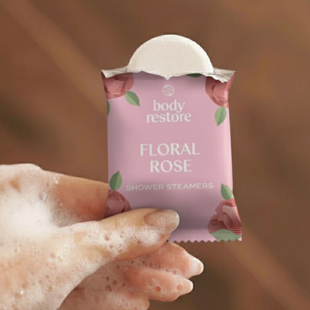 Pastilles de douche parfum rose florale - lot de 15