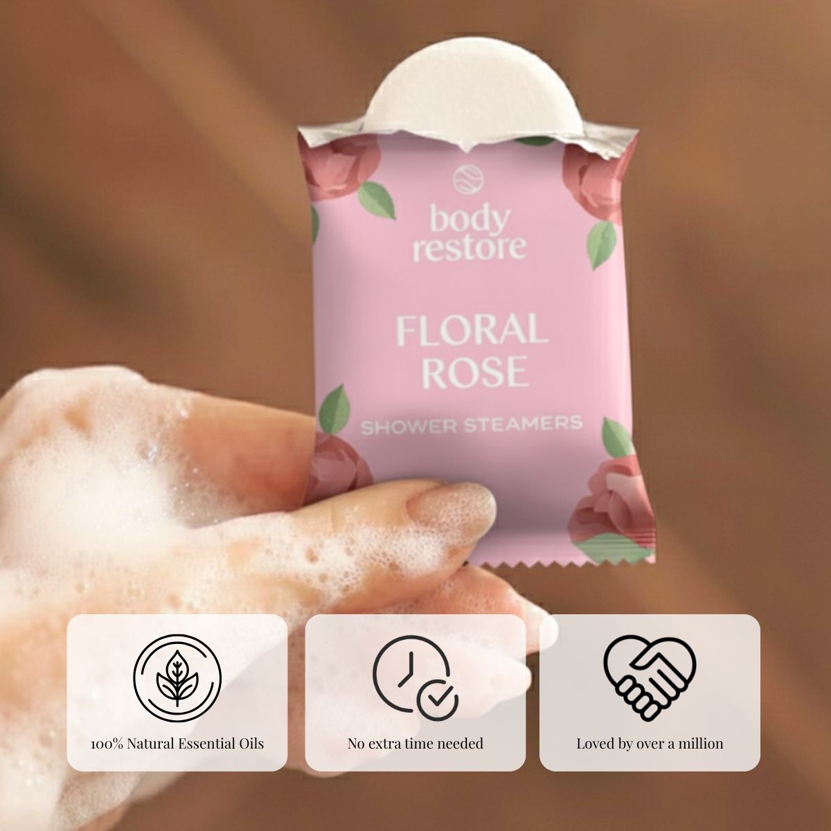 Floral Rose Shower Steamers - Giftbox 6 Pack