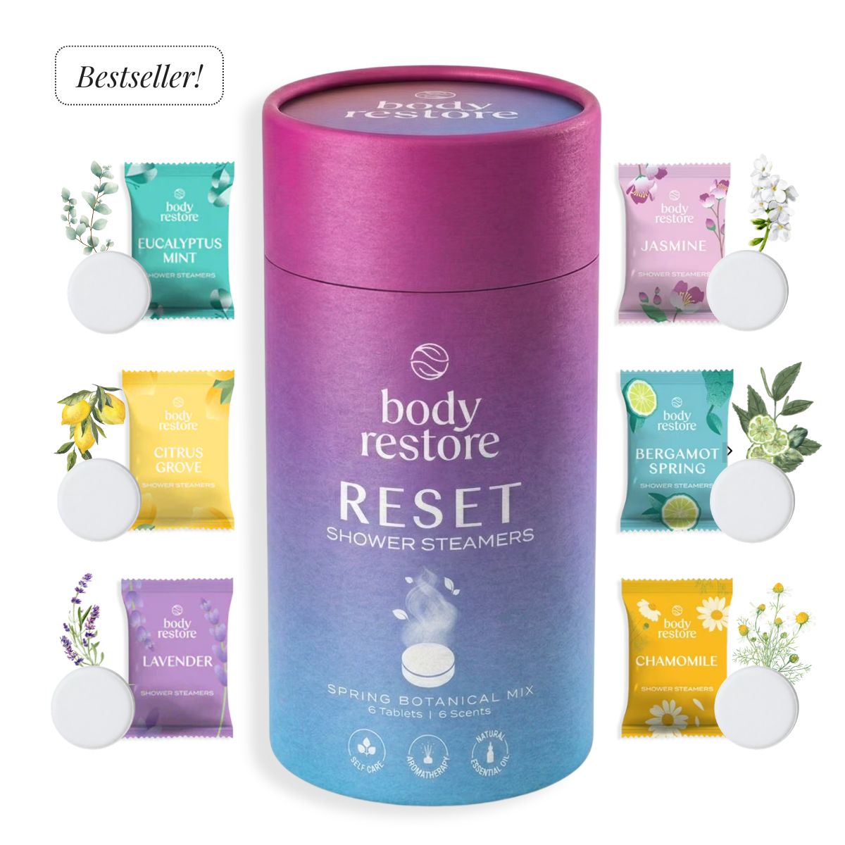 Pastilles de Douche Reset - Mélange Botanique de Printemps