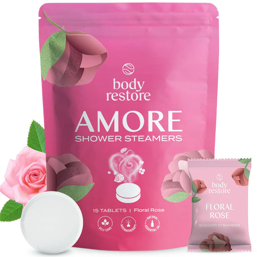 Pastilles de douche parfum rose florale - lot de 15
